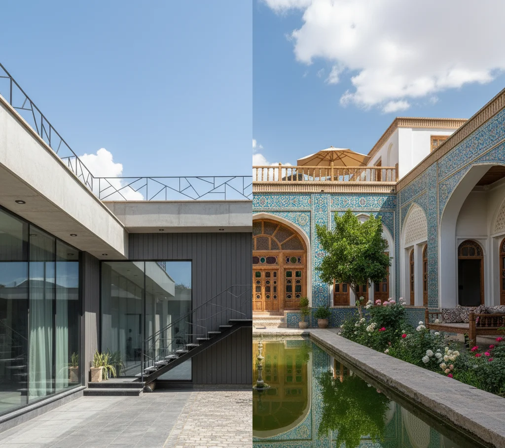 تفاوت ساختمان مدرن و سنتی